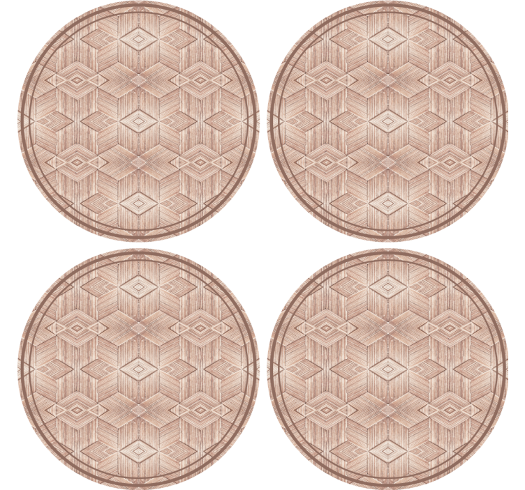 Geometric patterned circular surface coaster - TenStickers
