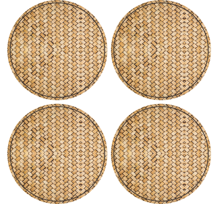 Textured circular coaster - TenStickers