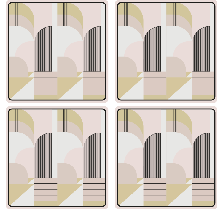 Modern coasters with geometric patterns - TenStickers