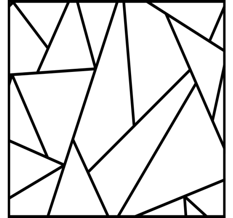 Geometric black lines coaster - TenStickers