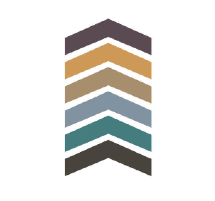 Chevron layered pattern coaster - TenStickers