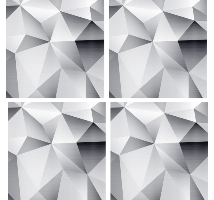 Geometric metallic pattern coaster - TenStickers