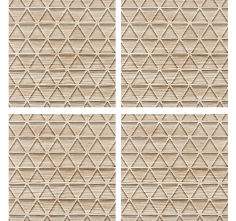 Textured geometric pattern coaster - TenStickers