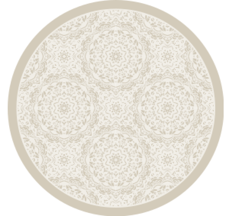 Coaster with intricate patterned round surface - TenStickers
