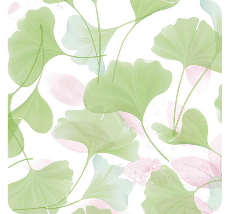 Lush leaf patterns coaster - TenStickers