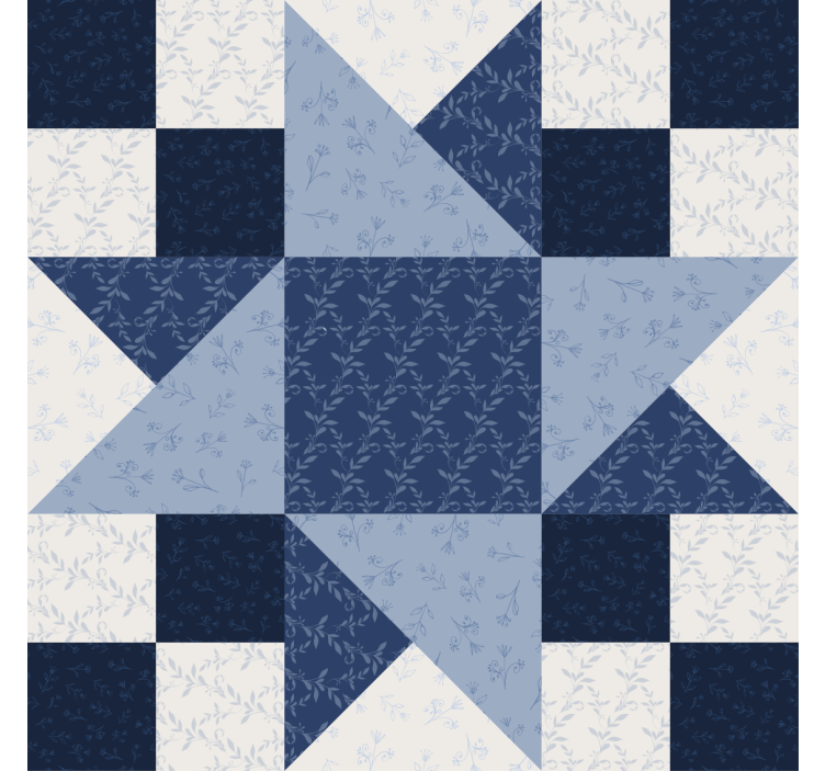 Coaster with elegant floral star pattern - TenStickers