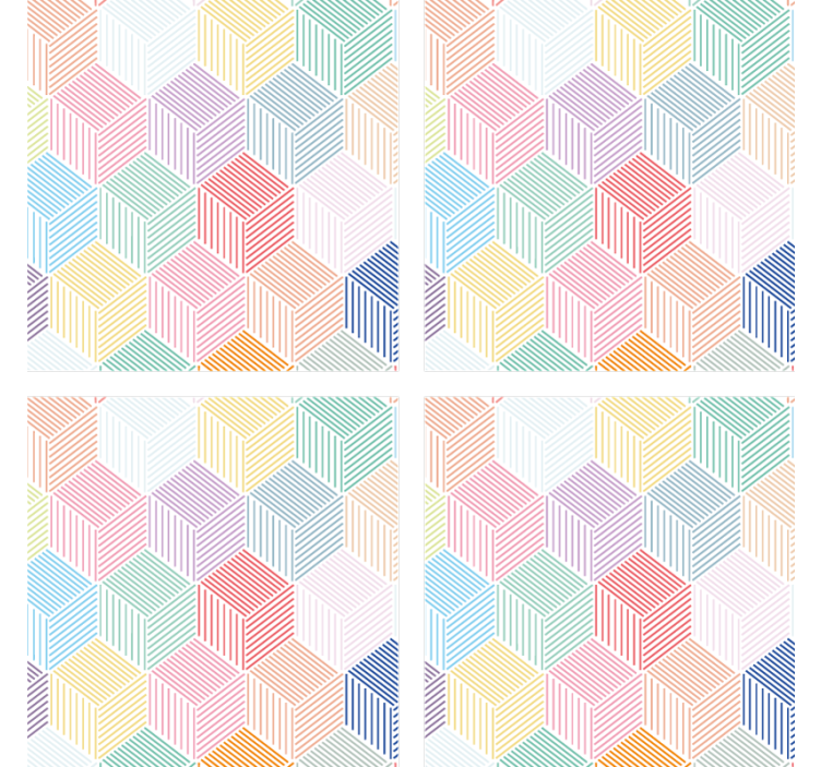Geometric hexagonal pattern coaster - TenStickers