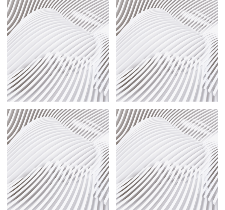 Wavy layered surface coaster - TenStickers