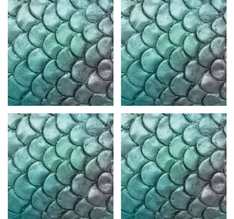 Coaster with scales texture design - TenStickers