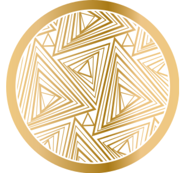 Geometric pattern with triangles coaster - TenStickers