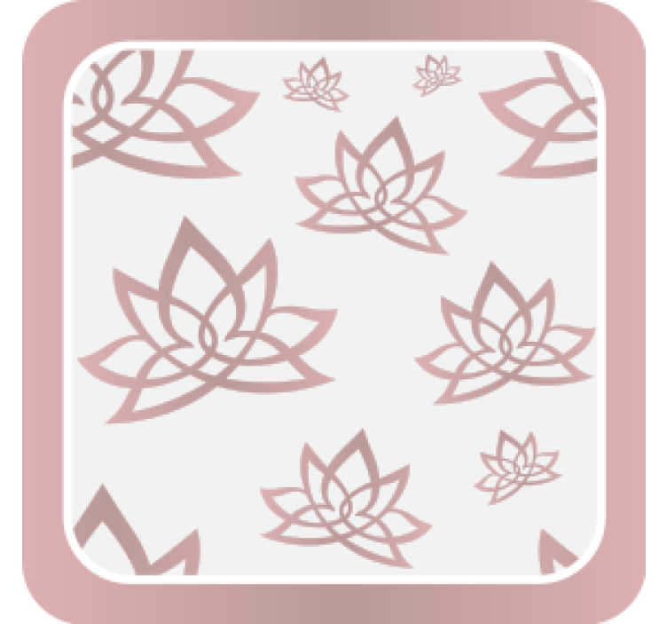 Lotus pattern motif coaster - TenStickers