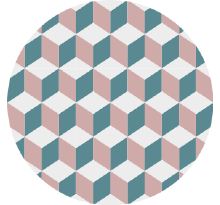 Geometric cube pattern coaster - TenStickers