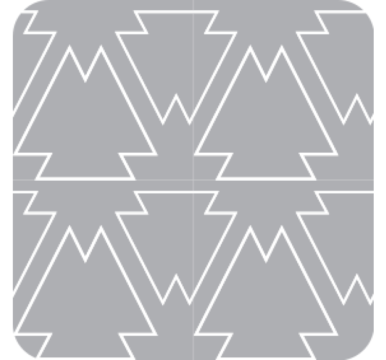 Angular tree motif coaster - TenStickers