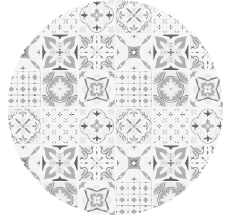 Geometric floral arrangement coaster - TenStickers