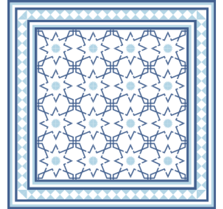 Geometric shape motif coaster - TenStickers