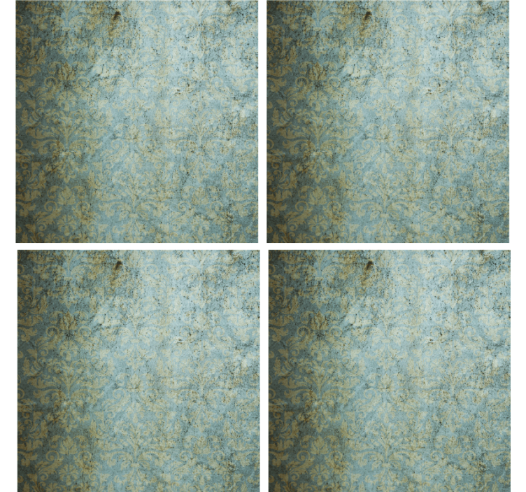 Aged blue pattern coaster - TenStickers