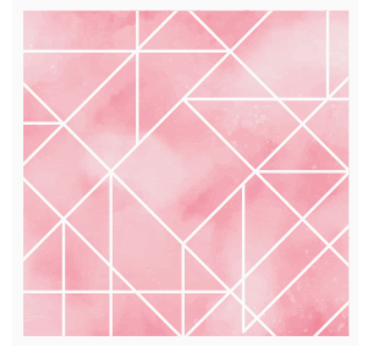 Geometric pink pattern coaster - TenStickers