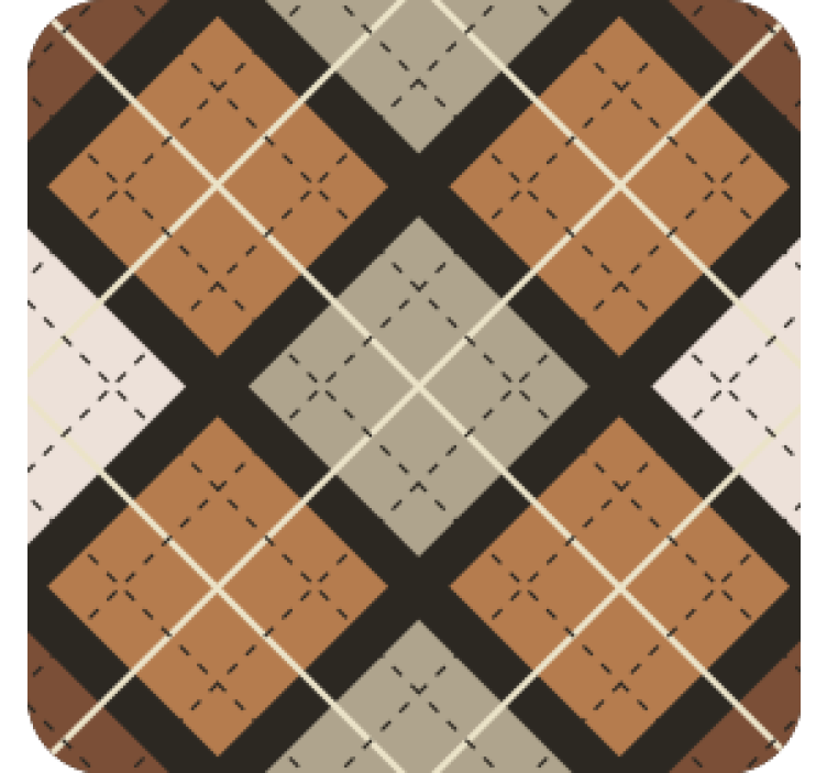 Geometric pattern squares coaster - TenStickers
