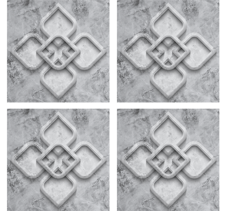 Elaborate grey motif coaster - TenStickers