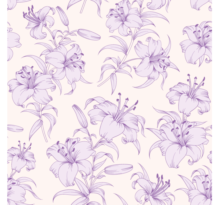 Elegant lily pattern coaster - TenStickers