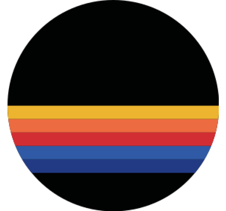 Colorful striped circular pattern coaster - TenStickers