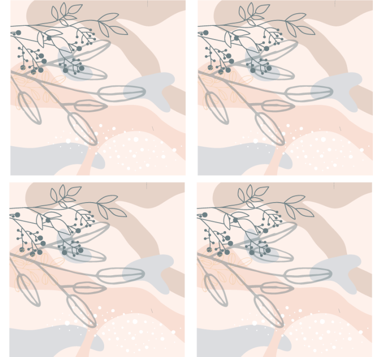 Floral abstract patterns coaster - TenStickers