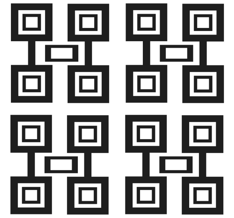 Black square pattern coaster - TenStickers