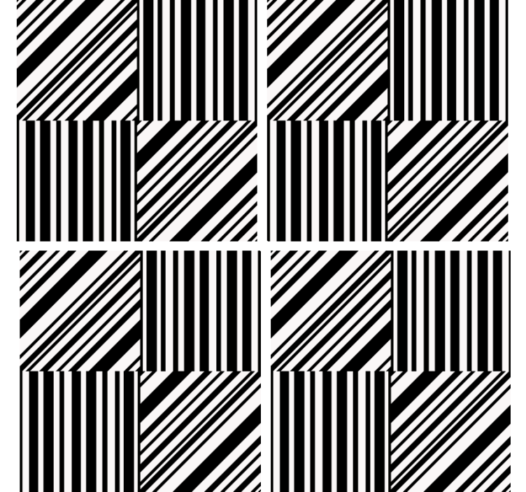 Coaster striped pattern squares - TenStickers