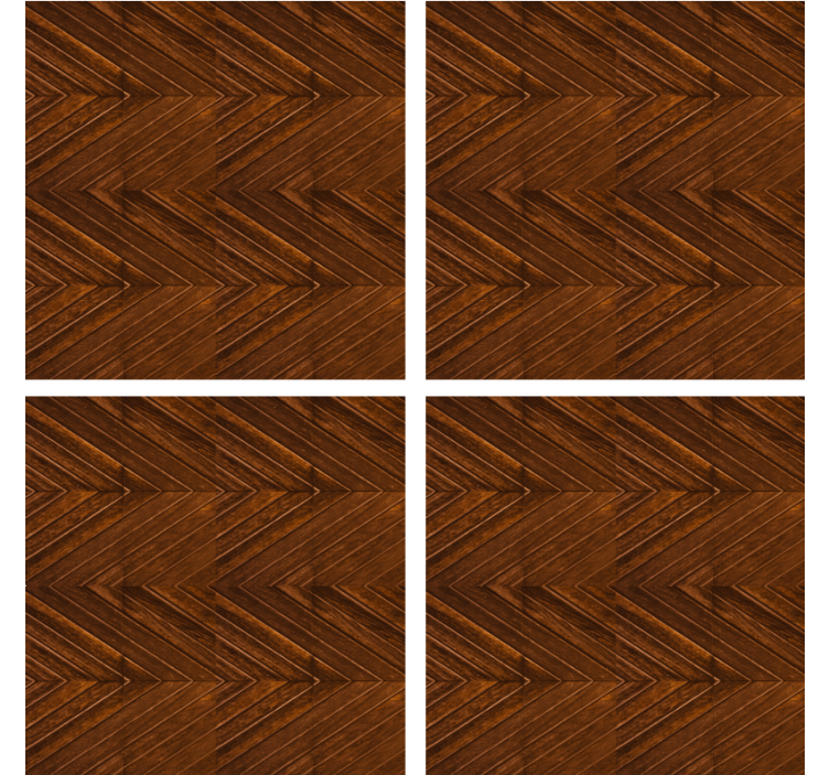 Cosmopolitan-style  wood zigzag effect coaster - TenStickers