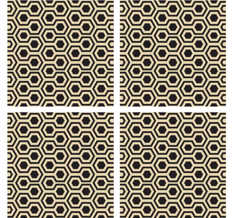 Honeycomb pattern design coaster - TenStickers