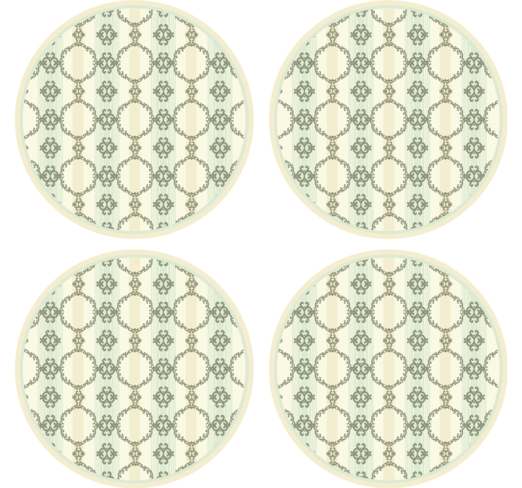 Coaster with detailed circular designs - TenStickers