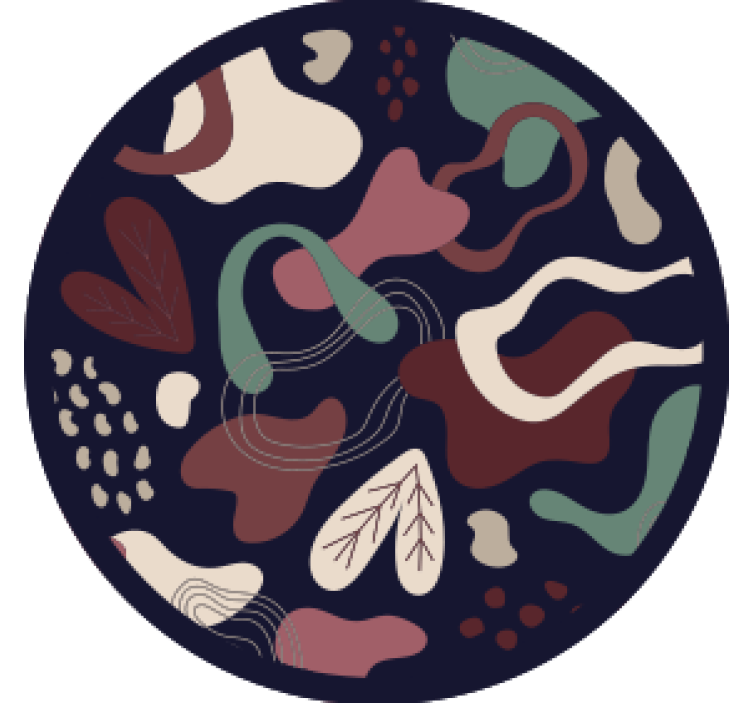 Coaster with organic shapes design - TenStickers