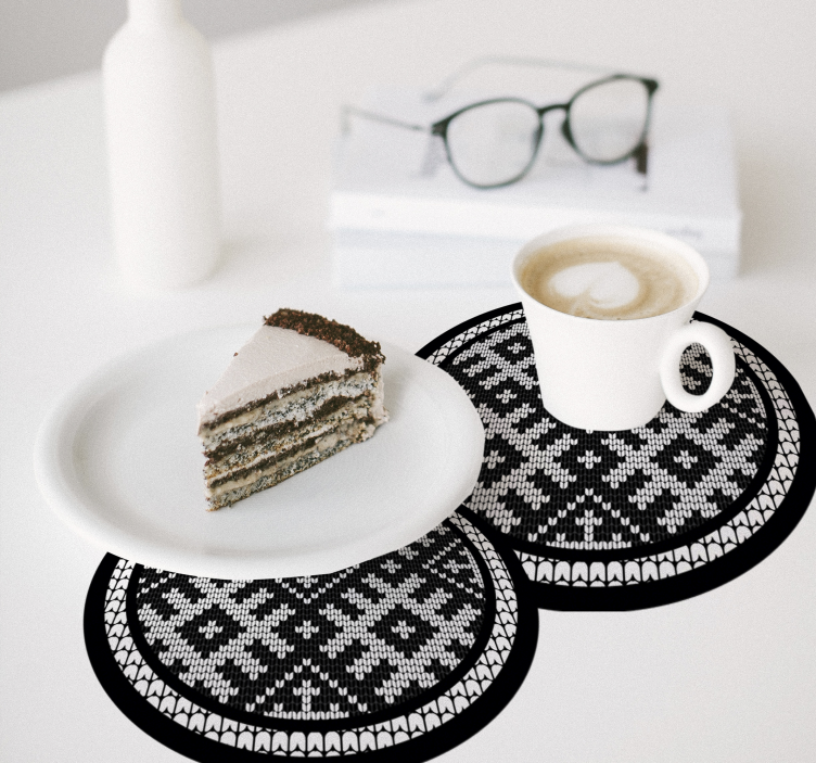 Coaster knitted design coasters - TenStickers