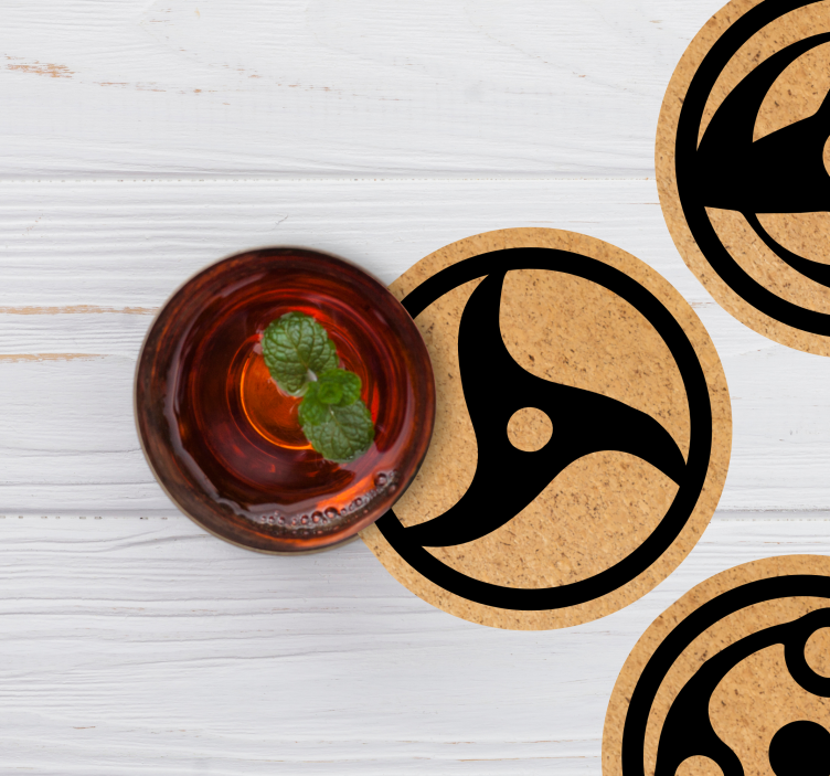 Anime signs and symbols  geek coasters - TenStickers