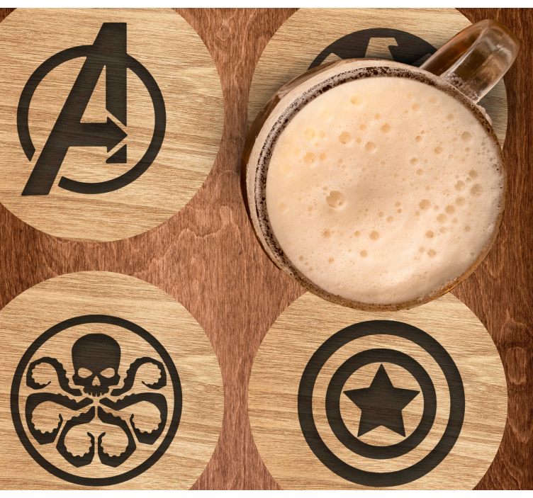 Avengers coasters set geek coasters - TenStickers