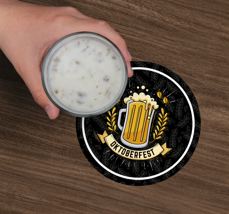 Oktoberfest beer feast festival vintage coasters - TenStickers