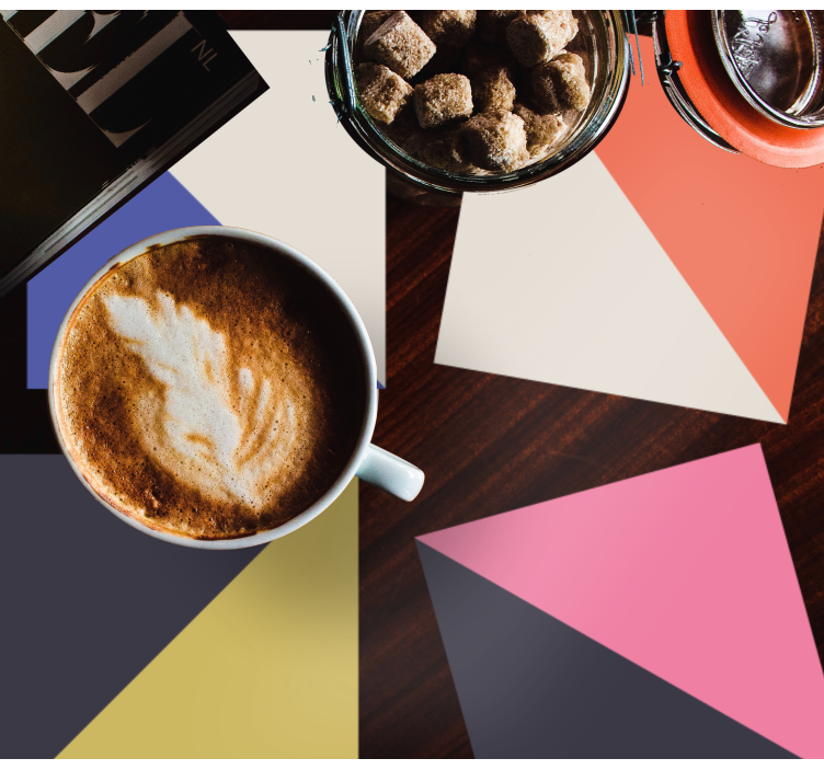 Geometric Multicolor Angles coaster - TenStickers