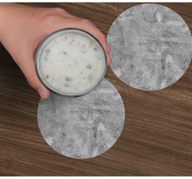 Marble gray style texture coaster - TenStickers