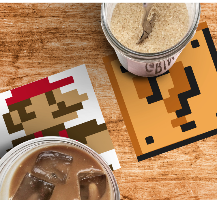 Super Mario themes geek coasters - TenStickers