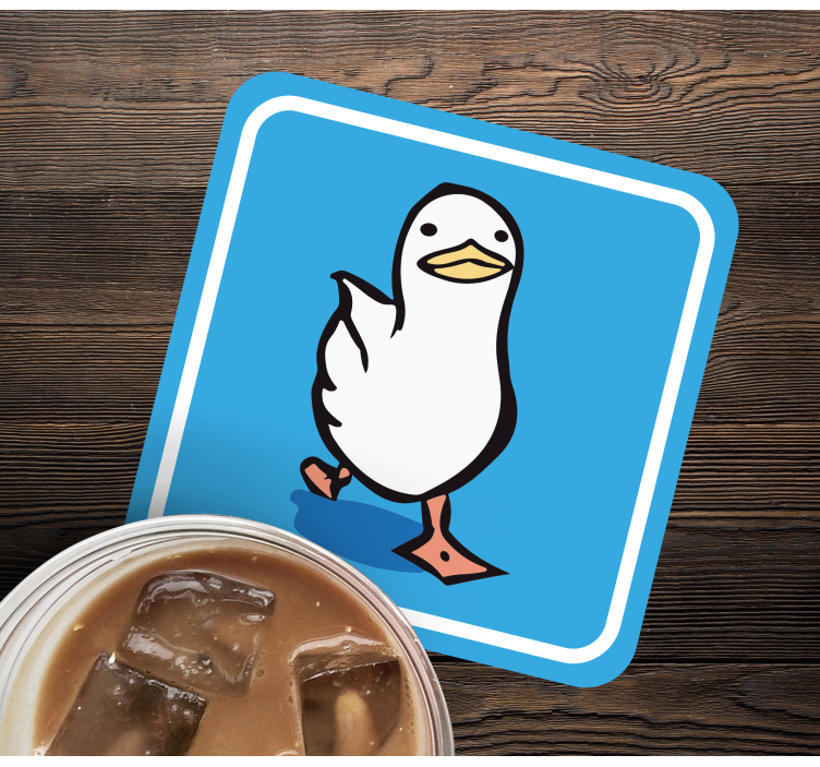 Swaggy walking duck modern coaster - TenStickers