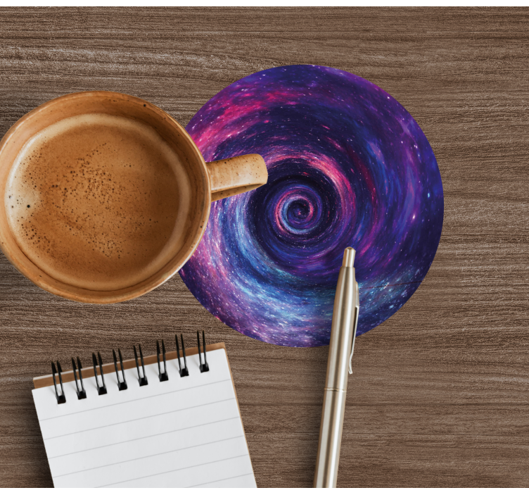 Vintage coasters colorful cosmic swirl - TenStickers