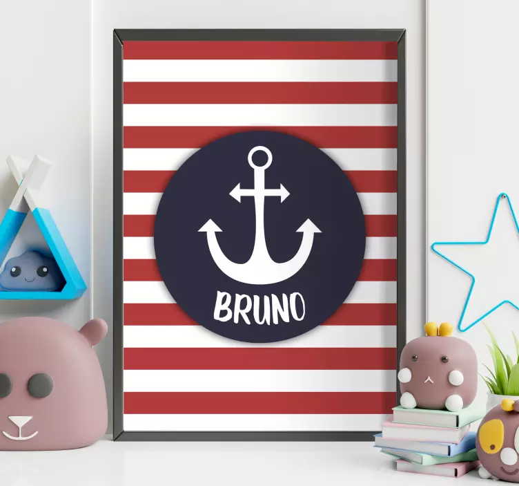 customizable sailor anchor poster for teenager - TenStickers