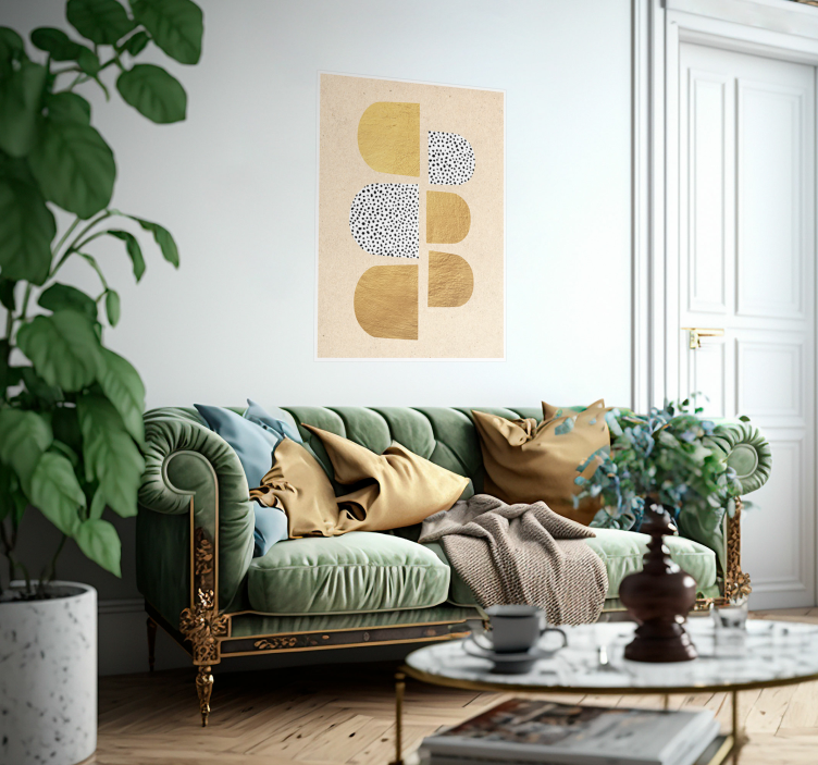 Abstract shapes art wall poster - TenStickers