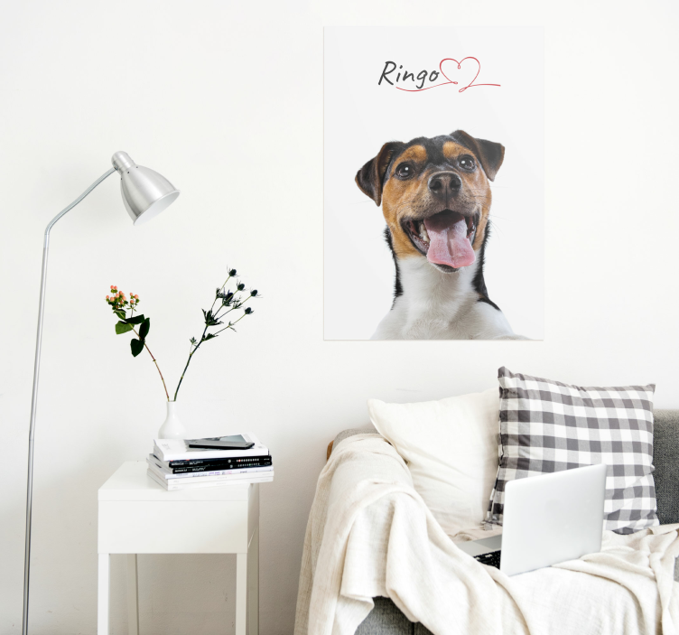 Custom dog love poster for wall - TenStickers