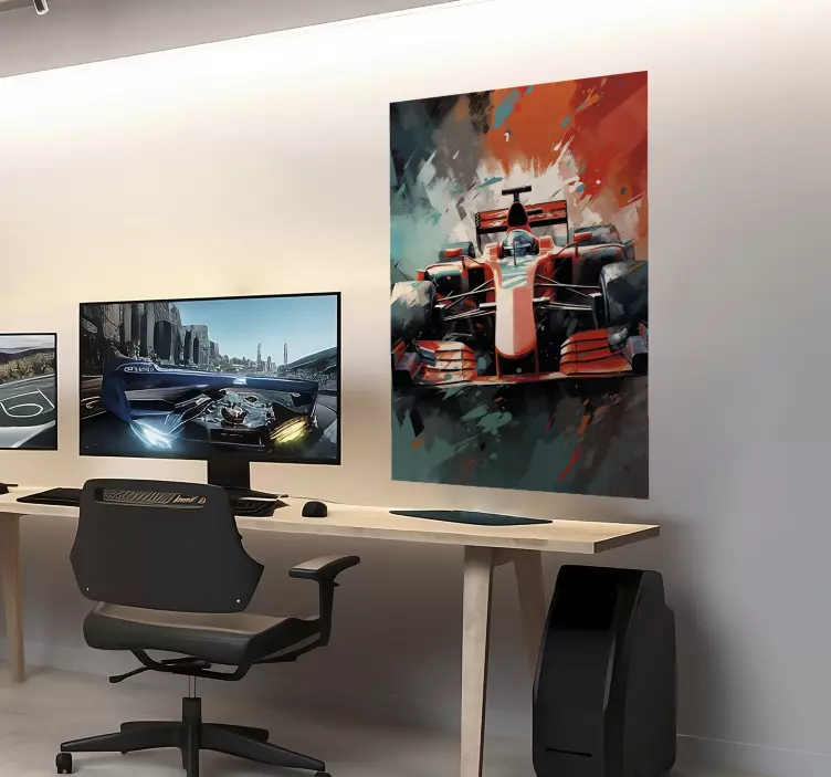 red car f1 poster - TenStickers