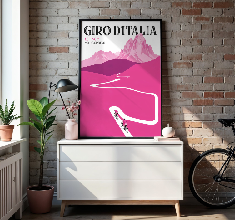 "Val Gardena" cycling poster - TenStickers