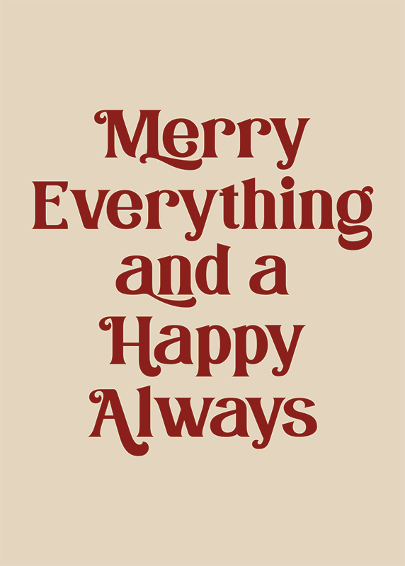 Everything and happy always christmas poster - TenStickers