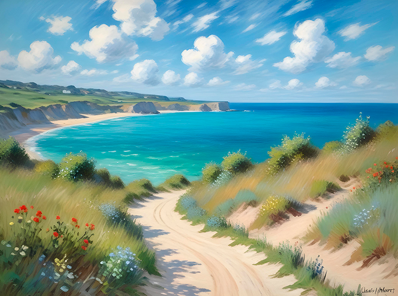 Beautiful sea view landscape poster - TenStickers