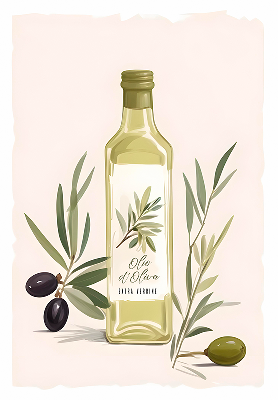 Bottle of olive oil poster - TenStickers
