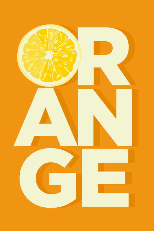 Kitchen poster freshly sliced orange delight - TenStickers